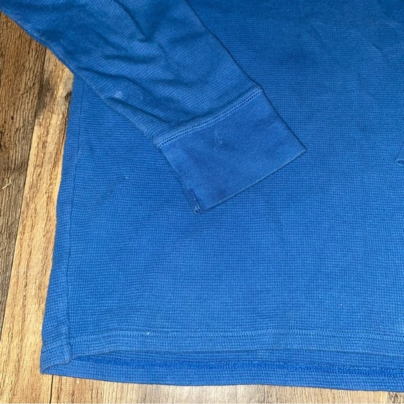 Polo Men's Blue Long Sleeve Shirt Classic Fit Heavyweight Jersey T-Shirt vintage - Picture 4 of 5